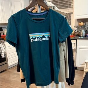 Patagonia Dark Teal Short Sleeve Tee